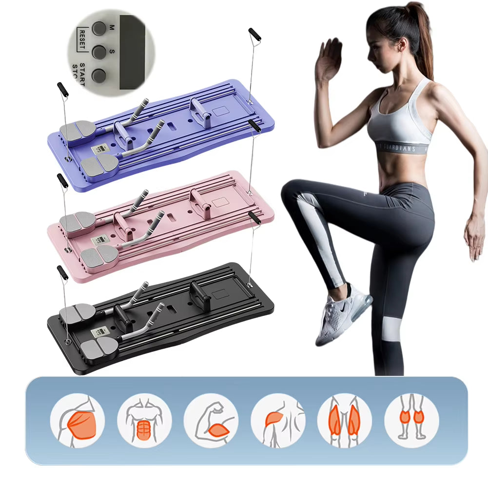 Multifunctional Fitness Board Exercise Machine Non Slip Abdominal Board 4 in 1 Workout Board with Timer for Full Body Workout