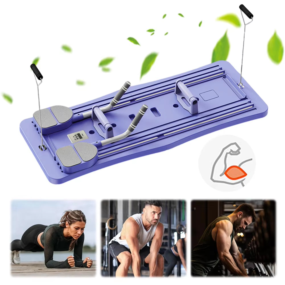 Multifunctional Fitness Board Exercise Machine Non Slip Abdominal Board 4 in 1 Workout Board with Timer for Full Body Workout